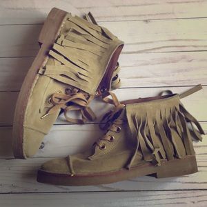 Madewell x Daryl K fringe suede booties